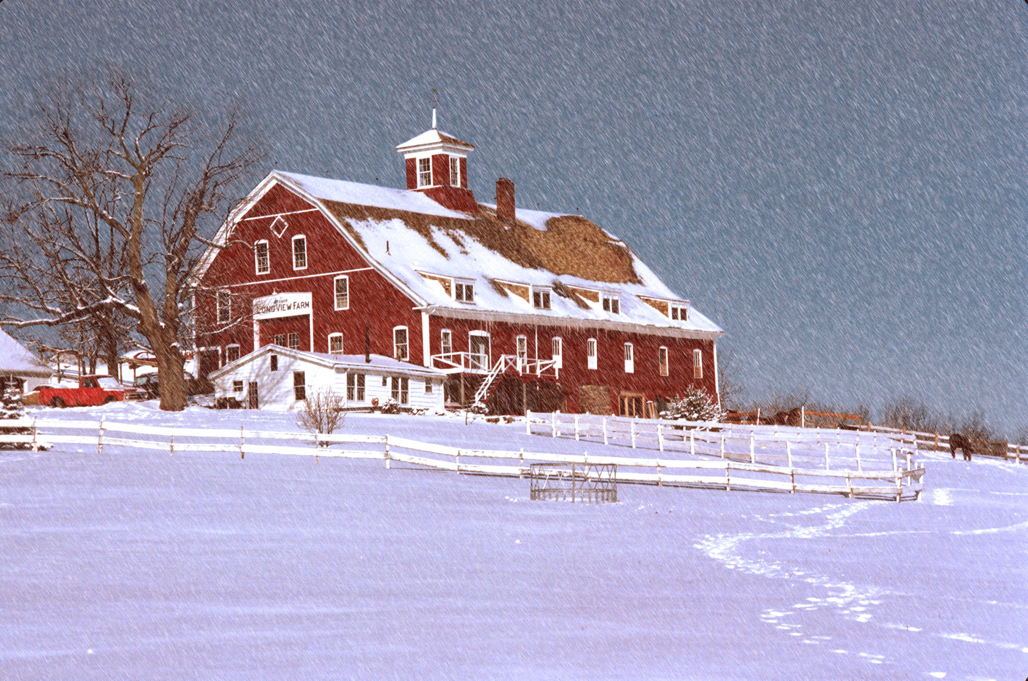 Barn From Pond – Winter – Circa 1980’s